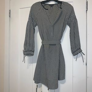 TopShop smoked seersucker gingham dress